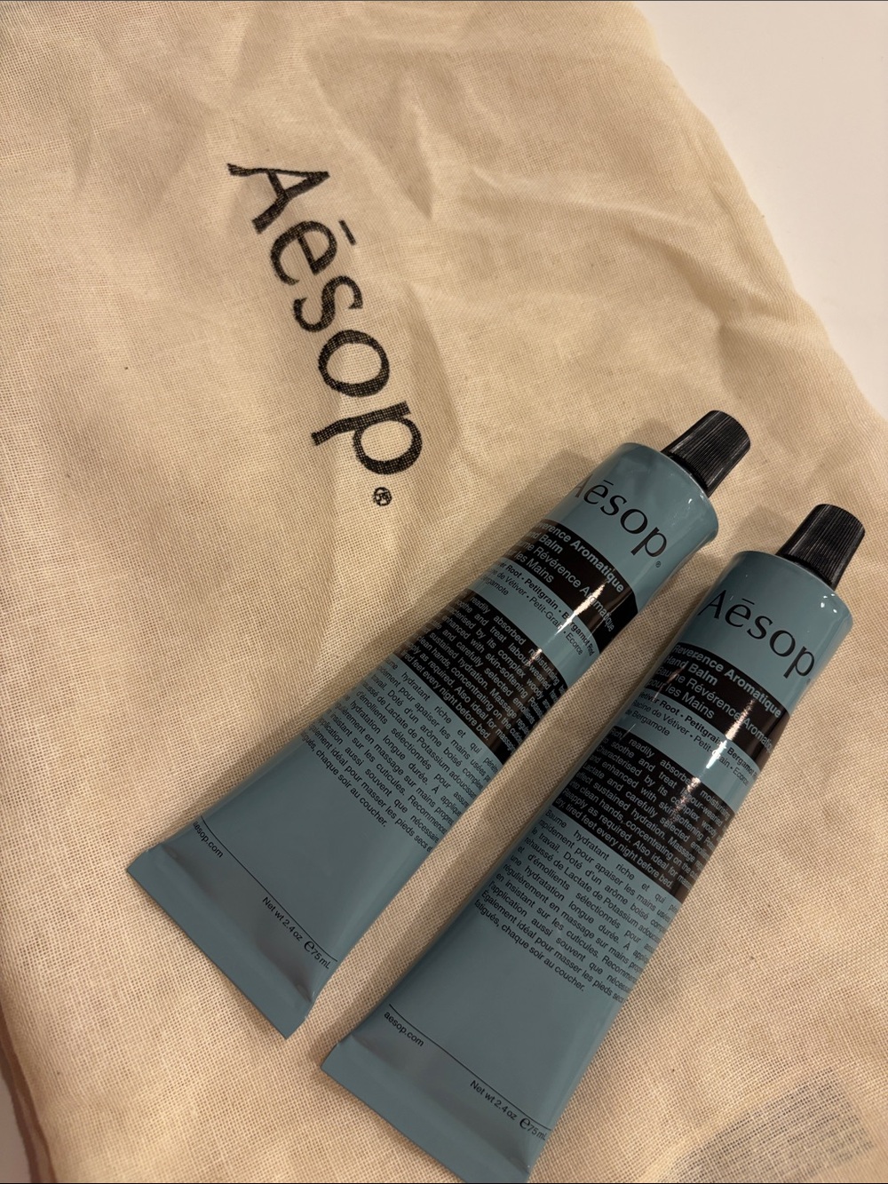 Aesop Reverence Aromatique Hand Balm duo